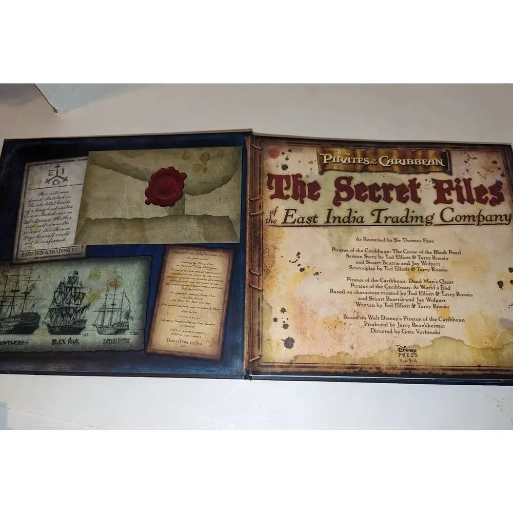 2 Disney Pirates of the Caribbean Books The Secret Files Movie Storybook
